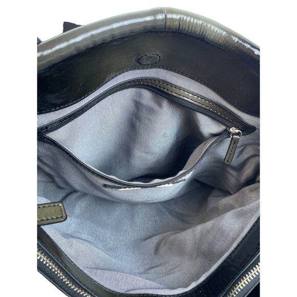 Elliot Lucca Women’s Black Shoulder Bag Braided Handles Magnetic Closure Sz M - Picture 11 of 14